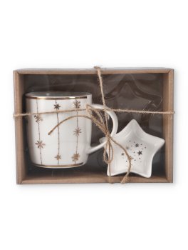 Set Fiocco di Neve Oro con Piatto Stella e Infusore - 1