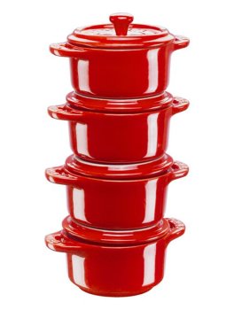 Set Mini Cocotte in Ceramica Ciliegia - 1