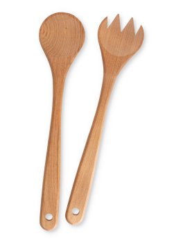 Set per Insalata in Legno di Ciliegio - 2
