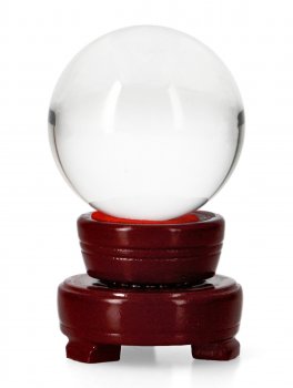 Sfera di Cristallo con Supporto in Legno - 1