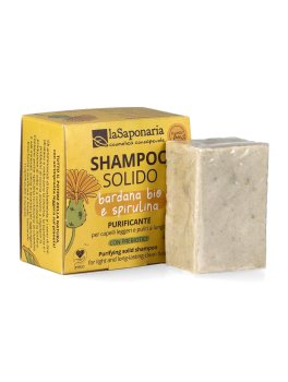 Shampoo Solido Purificante - Bardana Bio e Spirulina - 3