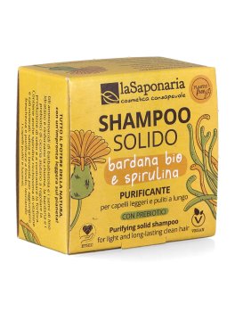 Shampoo Solido Purificante - Bardana Bio e Spirulina - 1