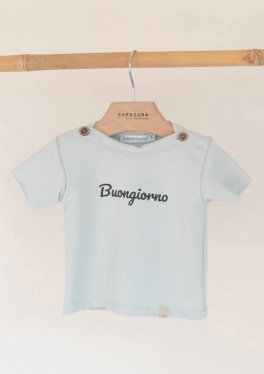 Shirt Maniche Corte con Stampa Bimbo - Water Petrol - 1