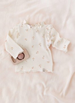 Shirt Maniche Lunghe con Volant Bimba - Rosehip - 2