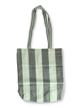 Shopper in Cotone a Righe - 1