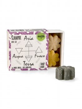 Sjampoe Mini Size - Kit 4 Shampoo Solidi con Burri, Argille ed Erbe Ayurvediche - 2
