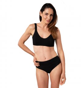 Slip Donna Midi in Fibra di Faggio - Nero - 2