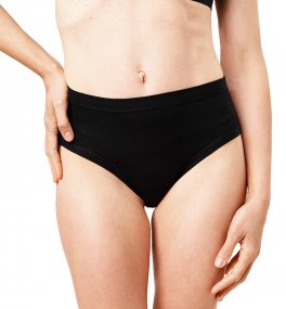 Slip Donna Midi in Fibra di Faggio - Nero - 1