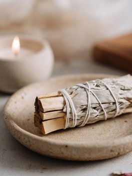 Smudge di Salvia Bianca con Bastoncini di Palo Santo - 2 pezzi - 4