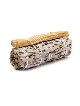 Smudge di Salvia Bianca con Bastoncini di Palo Santo - 2 pezzi - 1