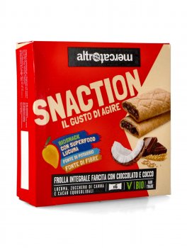 Snaction - Frolla Integrale Farcita con Cioccolato e Cocco Bio - 1