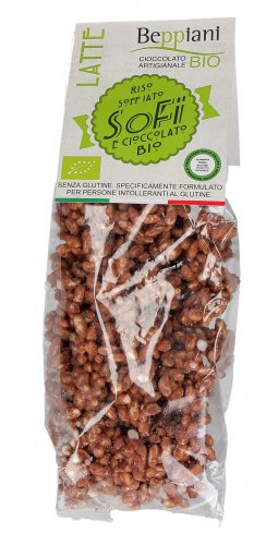 Sofì - Riso Soffiato Ricoperto di Cioccolato al Latte Bio