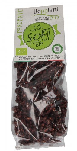 Sofì - Riso Soffiato Ricoperto di Cioccolato Fondente Bio