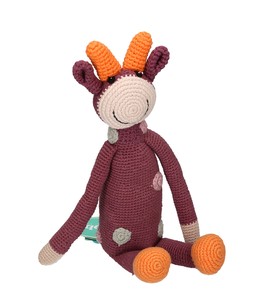 Sonaglio Grande Giraffa a Pois - Violetto