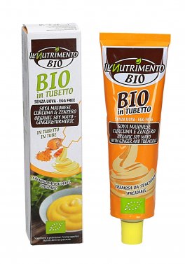Soya Maionese Bio in Tubetto - Salsa di Soia con Curcuma e Zenzero - 1