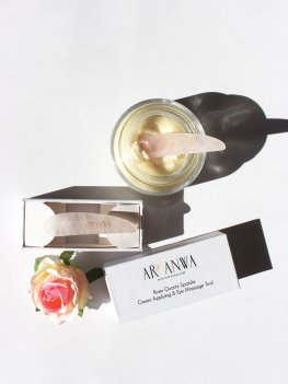 Spatola per Crema e Massaggio Viso in Quarzo Rosa - 5