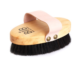 Spazzola da Bagno in Legno di Faggio con Setole Crine e Bronzo - 1