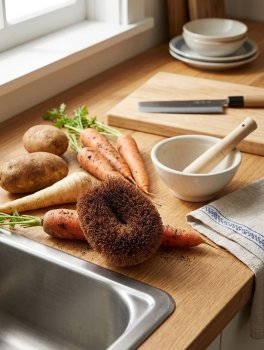 Spazzola in Fibra di Cocco per Frutta e Verdura "Tawashi" - 3