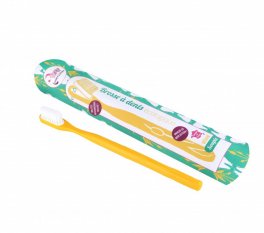 Spazzolino da Denti con Testina Cambiabile - Giallo - Setole Morbide