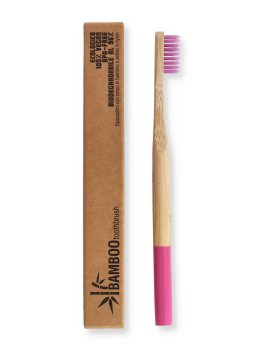 Spazzolino in Bamboo Setole Medie - Rosa - 1