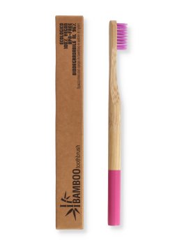 Spazzolino in Bamboo Setole Morbide - Rosa - 1