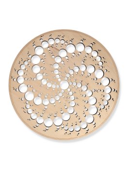 Spirale Galassia in Legno di Betulla - Crop Cricle Milk Hill - 1