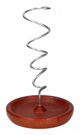 Spirale per Palo Santo in Acciaio con Base di Legno - 1