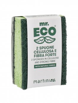 Spugna Doppia Azione: Cellulosa di Origine Vegetale e Fibra Forte - 2 Pezzi - 1