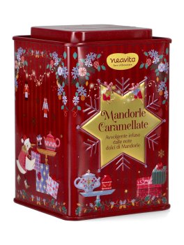 Square Tin Neavita Rosso con Infuso Mandorle Caramellate - 1