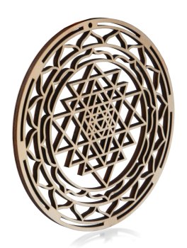 Sri Yantra in Legno di Betulla del Baltico - 2
