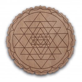 Sri Yantra Inciso su Okume - 1