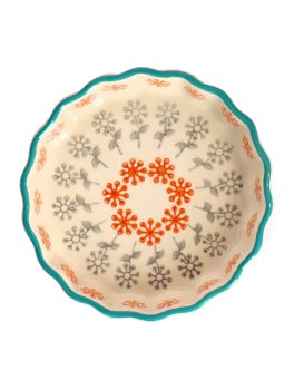 Mini Stampo in Ceramica per Crostata - Floral - 3
