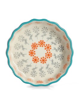 Mini Stampo in Ceramica per Crostata - Floral - 1