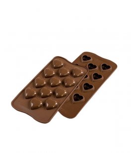 Stampo in Silicone - 12 Cioccolatini Cuore 3D - 2