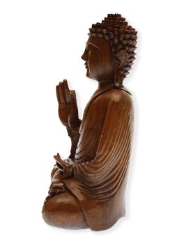 Statua Buddha Tibetano in Legno - 2