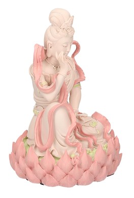 Statuetta Kuan-Yin Seduta su un Loto - 5