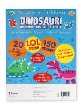 Sticker 3D Dinosauri. Sticker Scintillanti — Libro - 4