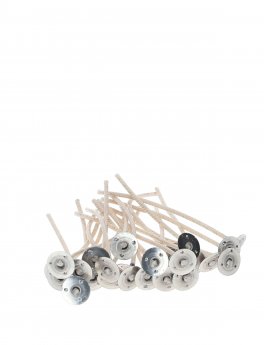 Stoppino Rigido Naturale per Candele 100 mm + Graffetta - 2