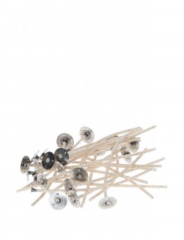 Stoppino Rigido Naturale per Candele 100 mm + Graffetta - 1