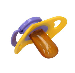 Succhietto Calmante in Caucciù - Misura 2 - Anello Giallo/Lavanda