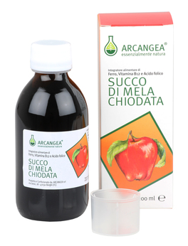 SUCCO DI MELA CHIODATA
Integratore alimentare di Ferro, Acido Folico e Vitamina B12 utile nei casi di diminuito apporto o aumentato fabbisogno di tali nutrienti

