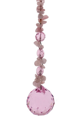 Sfera con Filo in Quarzo Rosa - Suncatcher