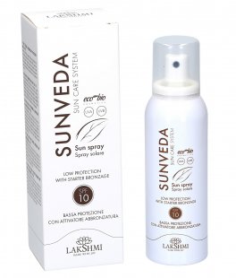 Sunveda - Spray Solare con Attivatore di abbronzatura Spf 10