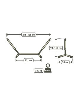 Supporto in Acciaio Antracite per Amaca - 6