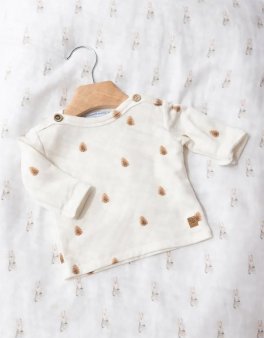 T-Shirt Bimbo con Bottoncini - Pine Cone - 1