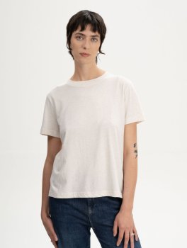 T-Shirt Donna in Cotone Bio Khira - Crema - 3