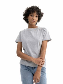 T-Shirt Donna in Cotone Bio Khira - Grigio - 1
