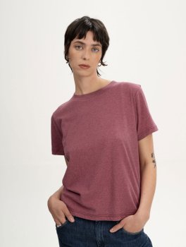 T-Shirt Donna in Cotone Bio Khira - Porpora - 3