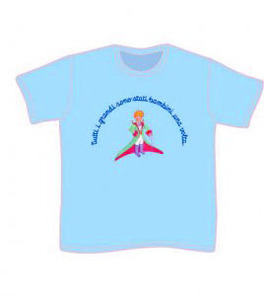 T-shirt Il Mantello - Azzurra - Tg.xxs Bambino - Manica Corta - Il Piccolo Principe