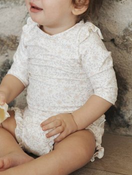 T-Shirt Mare Manica 3/4 UV50+ - Flower Cream - 4